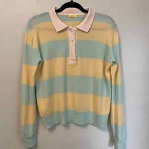 J. Crew 100% Cashmere Striped Sweater